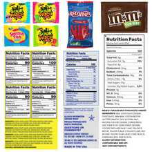 Load image into Gallery viewer, Movie Night Gift Basket – 42-Piece Gift Box with Popcorn, Candy, Snacks & Bingo – Birthdays, Date Night, Family, Kids, Adults, Mom, Dad, Teens, Christmas, Mothers Day, Fathers Day, Raffle & Fundraiser