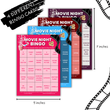 Load image into Gallery viewer, Movie Night Bingo Cards - XOXO Parents
