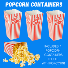 Load image into Gallery viewer, Movie Night Gift Box Set Snacks + Movie Night Bingo & More - XOXO Parents