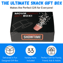 Load image into Gallery viewer, Movie Night Gift Box Set Snacks + Movie Night Bingo & More - XOXO Parents