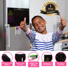 Load image into Gallery viewer, Magnet Chore Chart for Kids - Black - XOXO Parents