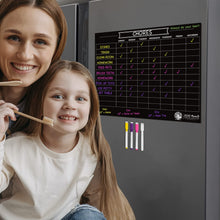 Load image into Gallery viewer, Magnet Chore Chart for Kids - Black - XOXO Parents