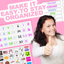 Load image into Gallery viewer, Magnetic Month Labels, Dates & Holidays (White) - XOXO Parents