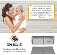 Load image into Gallery viewer, Bath Kneeler and Elbow Rest with Bath Toy Storage - XOXO Parents
