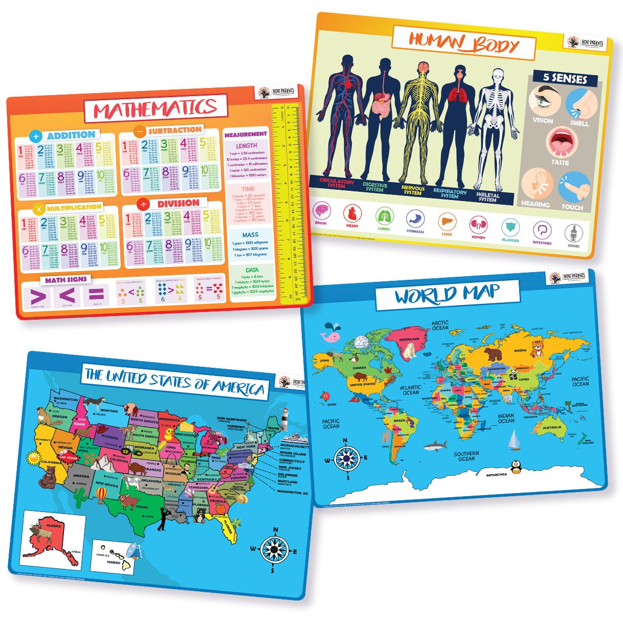 Kids Placemat - School Age - XOXO Parents