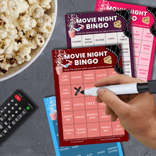 Load image into Gallery viewer, Movie Night Bingo Cards - XOXO Parents
