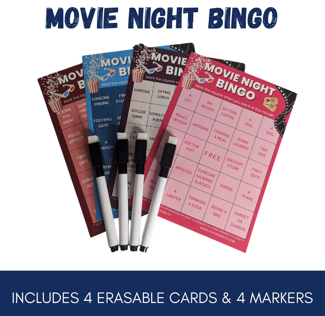 Movie Night Bingo Cards