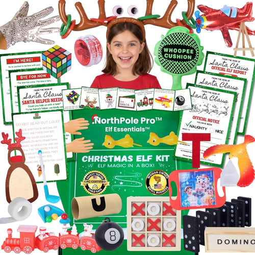 NorthPole Pro™ 25 Day Christmas Elf Kit - Magic Elf Must - Haves™ & Elf Magic in a Box™ - XOXO Parents