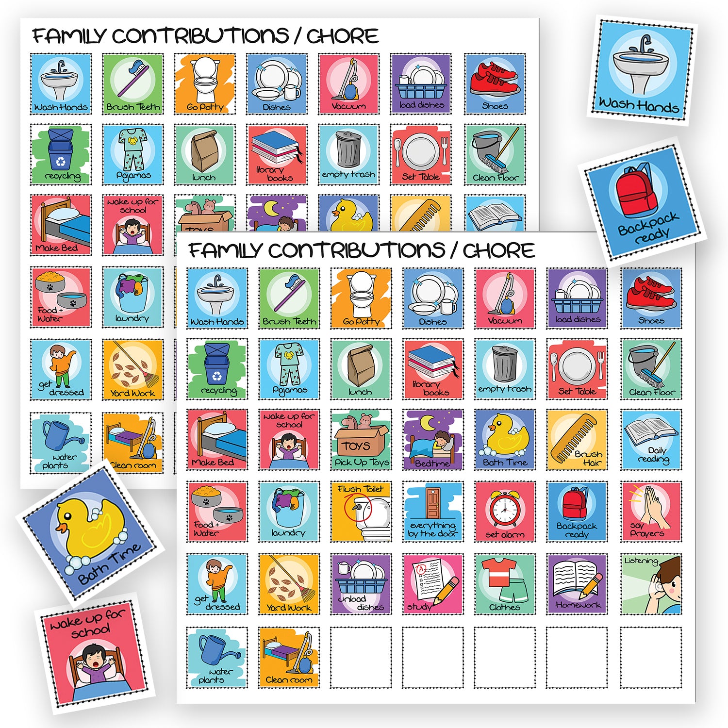 Magnet Chore Labels - XOXO Parents