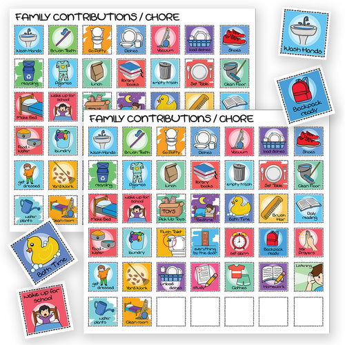 Magnet Chore Labels - XOXO Parents