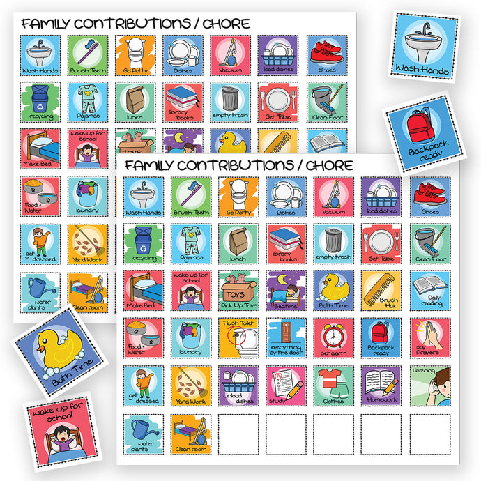 Magnet Chore Labels - XOXO Parents