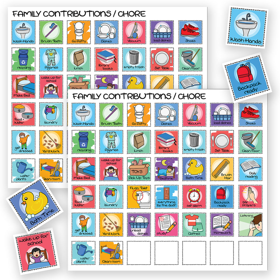 Magnet Chore Labels - XOXO Parents