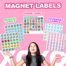 Load image into Gallery viewer, Magnet Chore Labels - XOXO Parents
