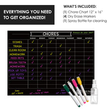 Load image into Gallery viewer, Magnet Chore Chart for Kids - Black - XOXO Parents
