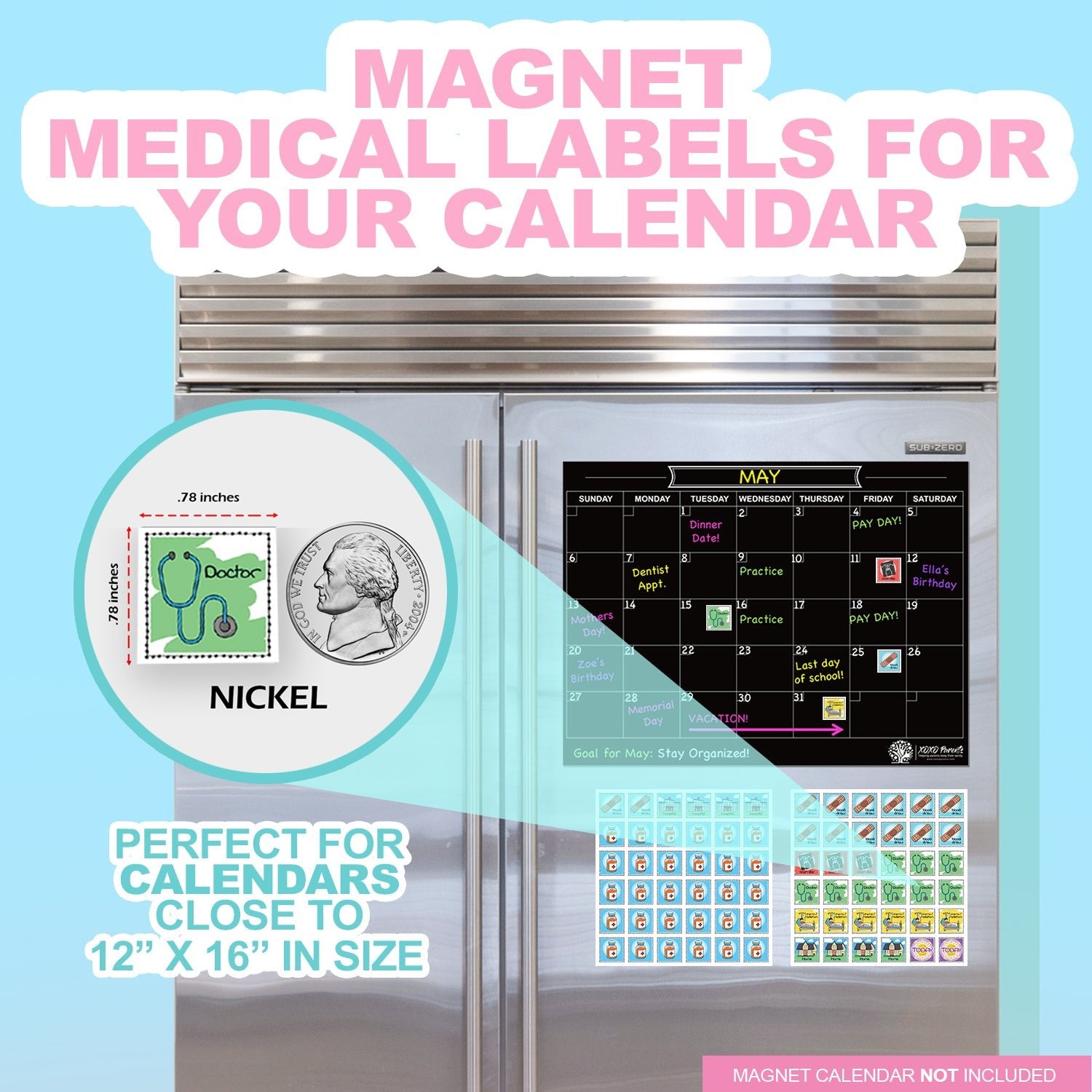 Magnet Medical Appointment Labels - XOXO Parents