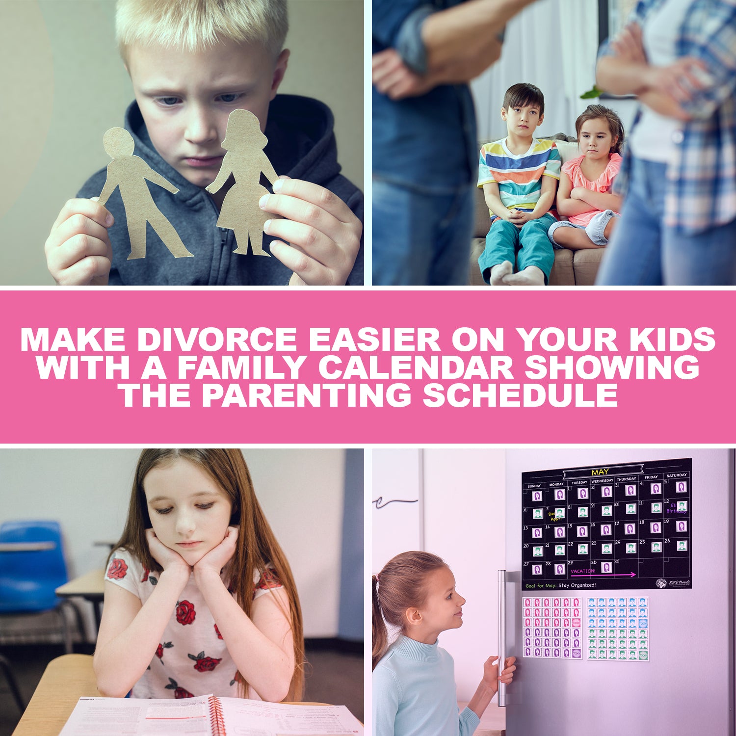 Magnetic CoParenting Labels for Calendar - XOXO Parents
