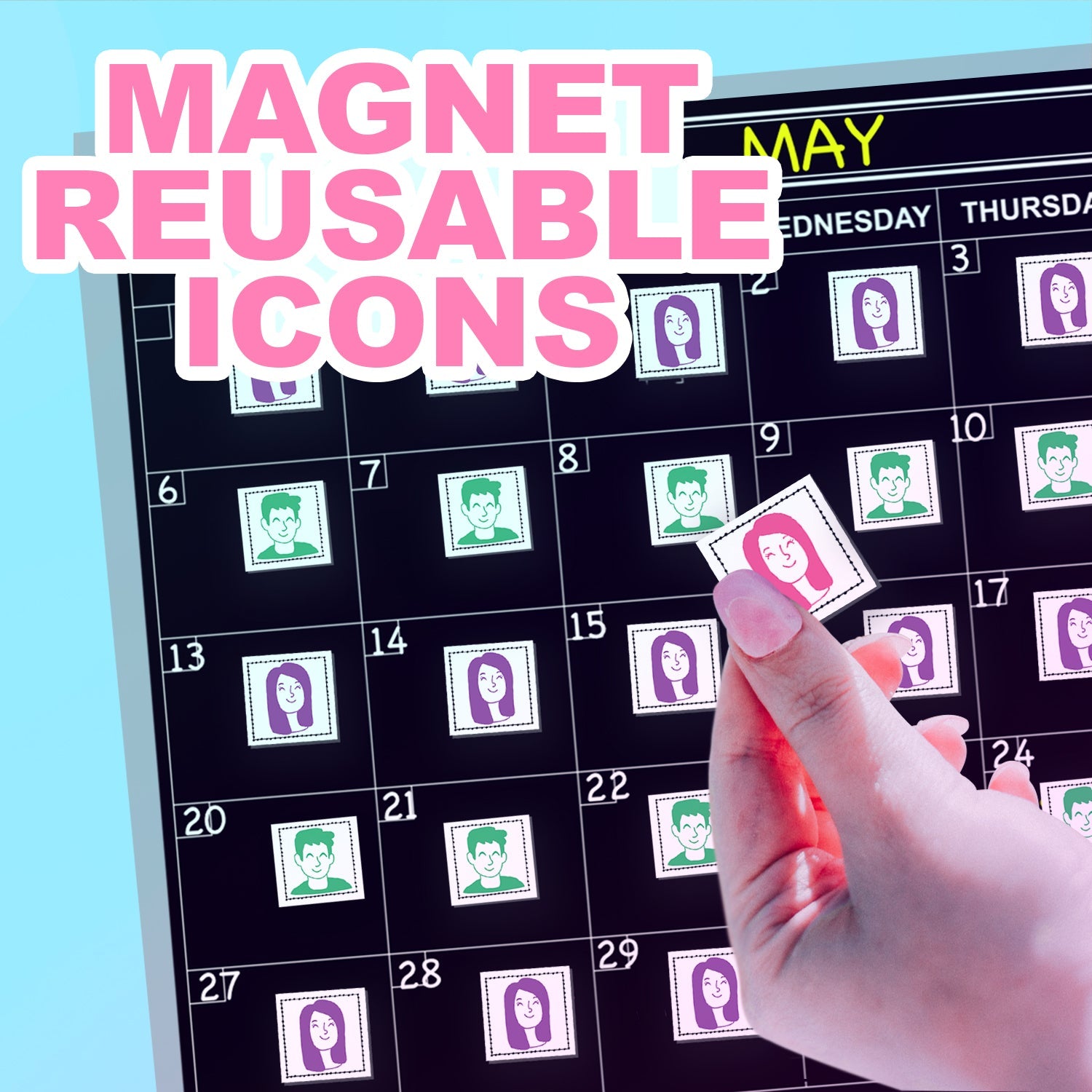 Magnetic CoParenting Labels for Calendar - XOXO Parents