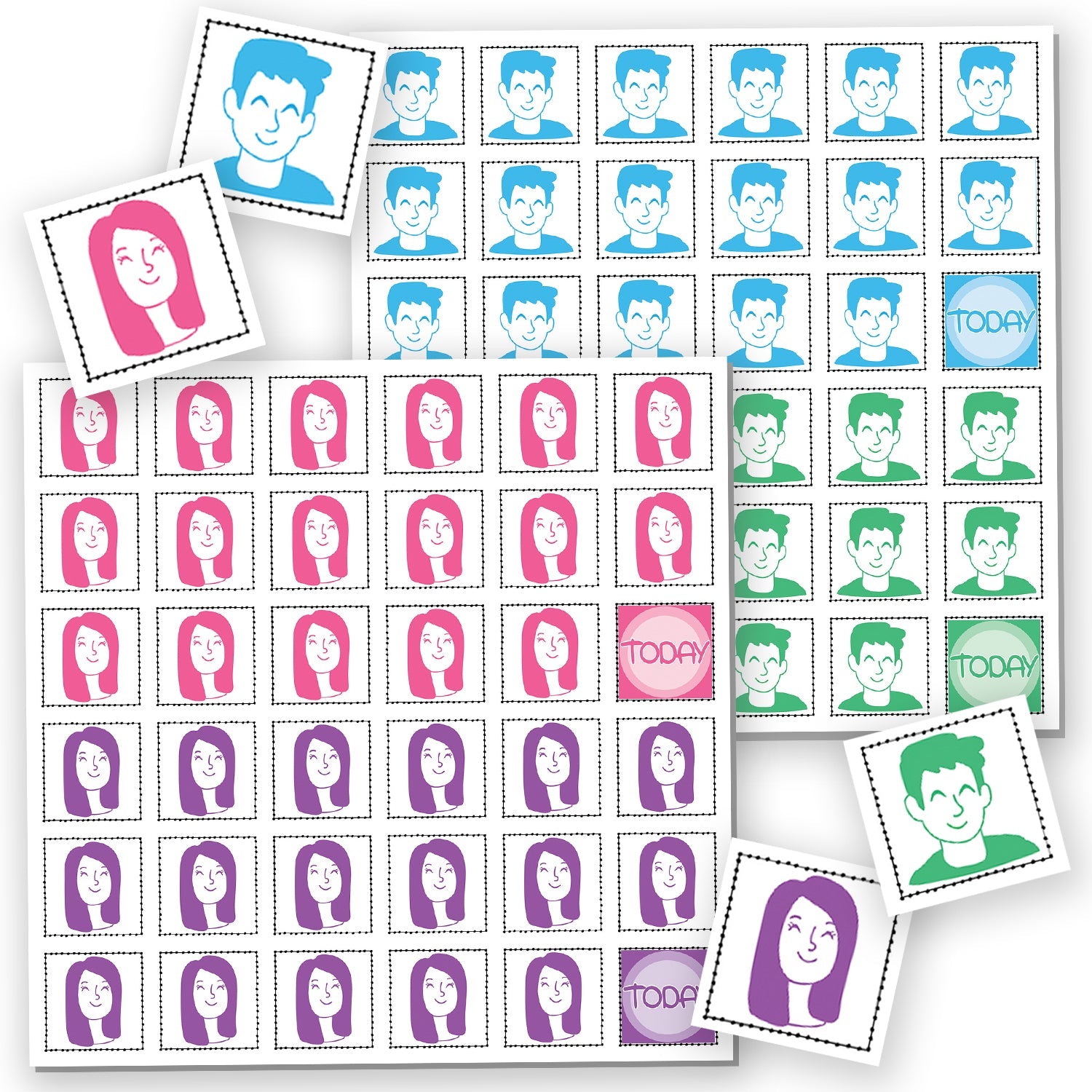 Magnetic CoParenting Labels for Calendar - XOXO Parents